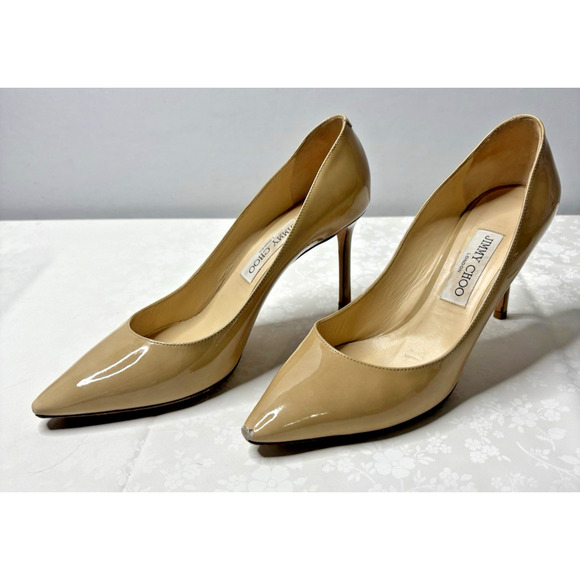 Jimmy Choo Women’s Heels Size 39.5/9 Tan - Picture 1 of 10